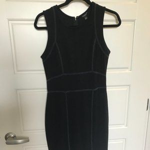 Jersey black Ann Taylor dress with piping